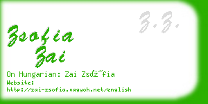 zsofia zai business card